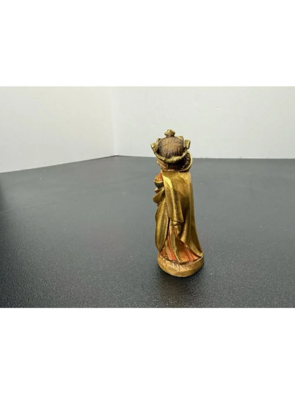 Vintage Anri Juan Ferrandiz 3” Carved Wood Nativity Wiseman King Balthasar Crown